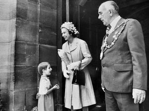 The Queen visited Walsall on July 27, 1977, during a Silver Jubilee visit to the Black Country. Sonia Hurley, aged five, of Stanbury Avenue, Darlaston, presents a bunch of pink rosebuds to the Queen as she leaves Walsall en route to the M6 via Bescot and on to Birmingham.