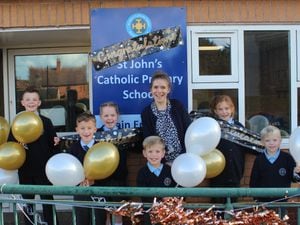 Celebrations at St John's Catholic Primary School in Great Haywood