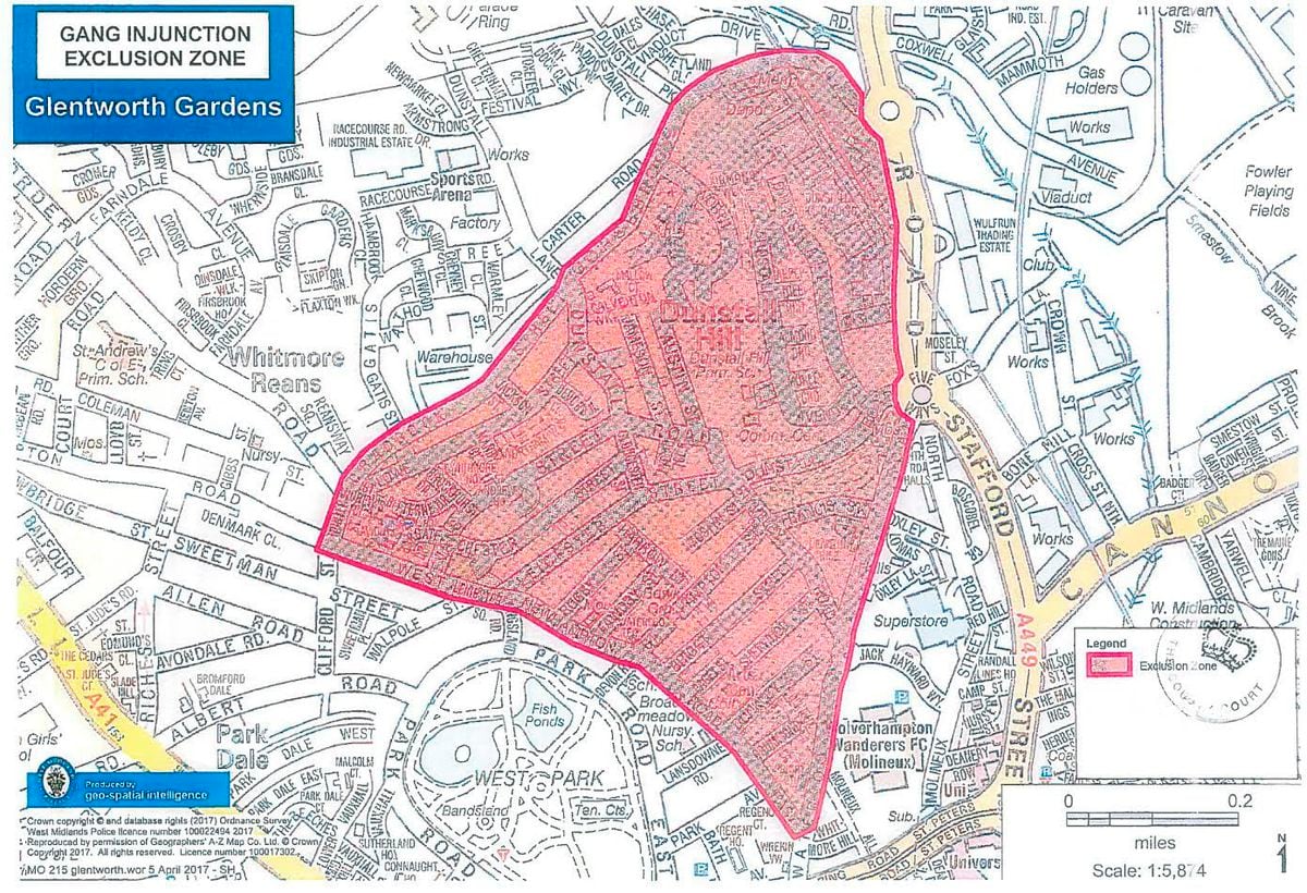 The exclusion zone in Wentworth Gardens
