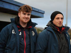 Manager Grant Joshua and (right) assistant manager Ross Harris..