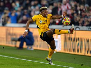 
              
File photo dated 22-01-2022 of Wolverhampton Wanderers' Adama Traore. Tottenham are still to finalise a deal for Adama Traore, but are confident of signing the Wolves winger before the January transfer window shuts. Issue date: Tuesday January 25, 2022. PA Photo. See PA Story SOCCER Tottenham. Photo credit should read: Nick Potts/PA Wire
            
