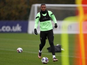Kenneth Zohore of West Bromwich Albion at West Bromwich Albion Training Ground on November 21, 2022 in Walsall, England. (Photo by Adam Fradgley/West Bromwich Albion FC via Getty Images).