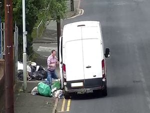 Sheridan was caught on CCTV fly-tipping in Shaw Road. Photo: Wolverhampton Council
