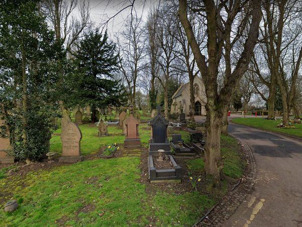 The error was made at Bloxwich Cemetery. Photo: Google.