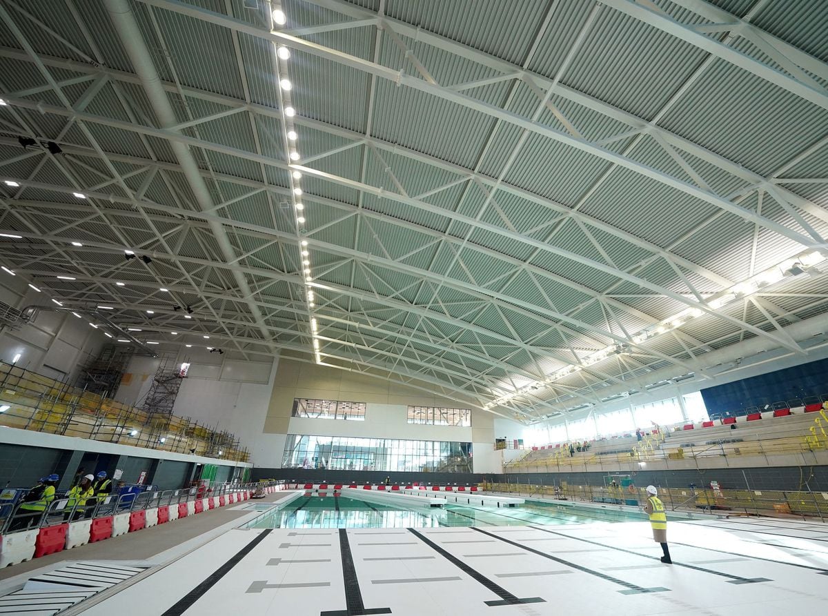 Sandwell Aquatics Centre's pool has been filled for the first time ahead of the Commonwealth Games