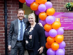 (L-R) Steve Bavington CEO of YMCA Black Country and Kellie Simcox, area manager for nurseries