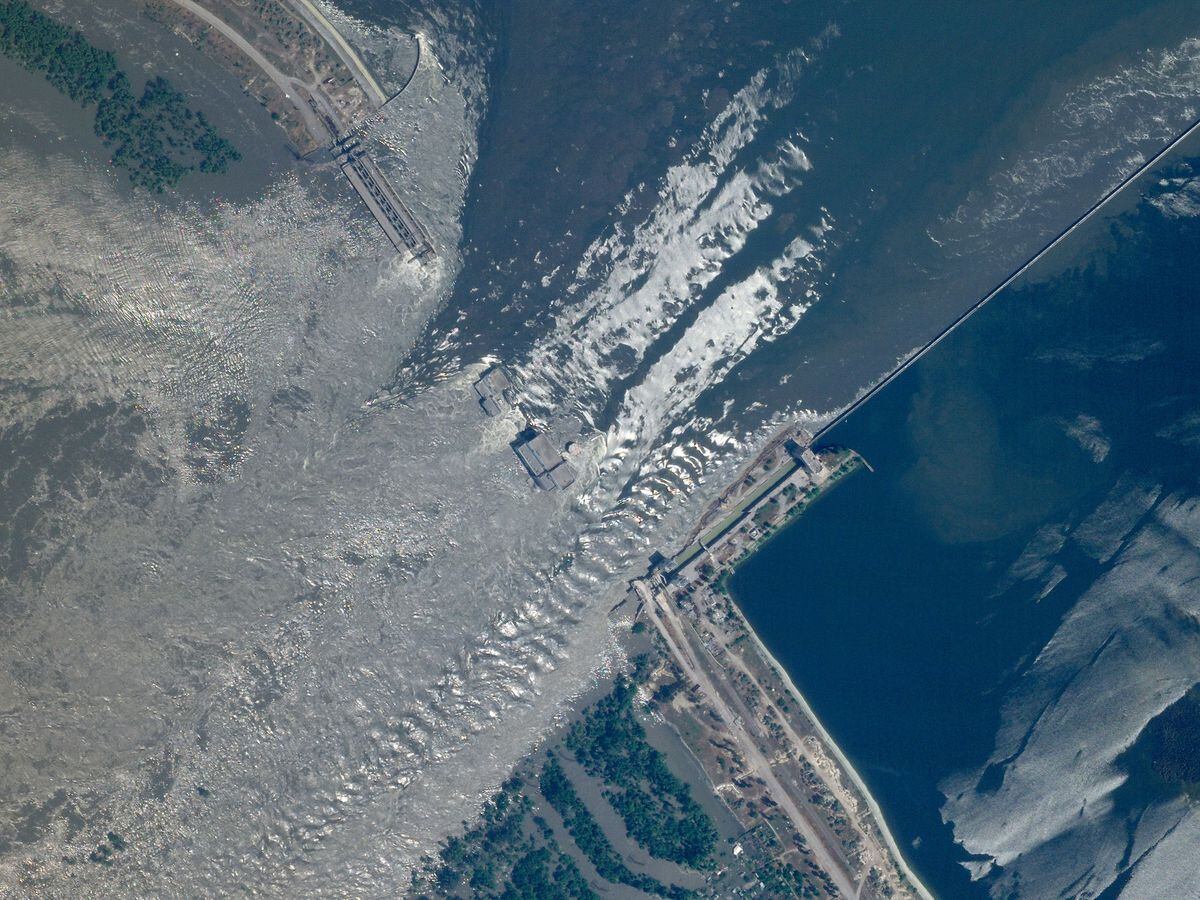 Breached dam image