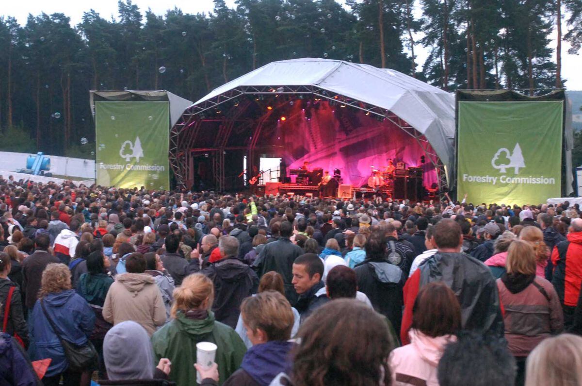 Thousands turned out to watch The Feeling performing at Birches Valley on Cannock Chase
