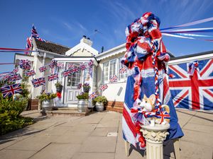 Camelia Towersey has decorated the outside of her house for the Queen's Jubilee on Oxbarn Avenue, Wolverhampton.