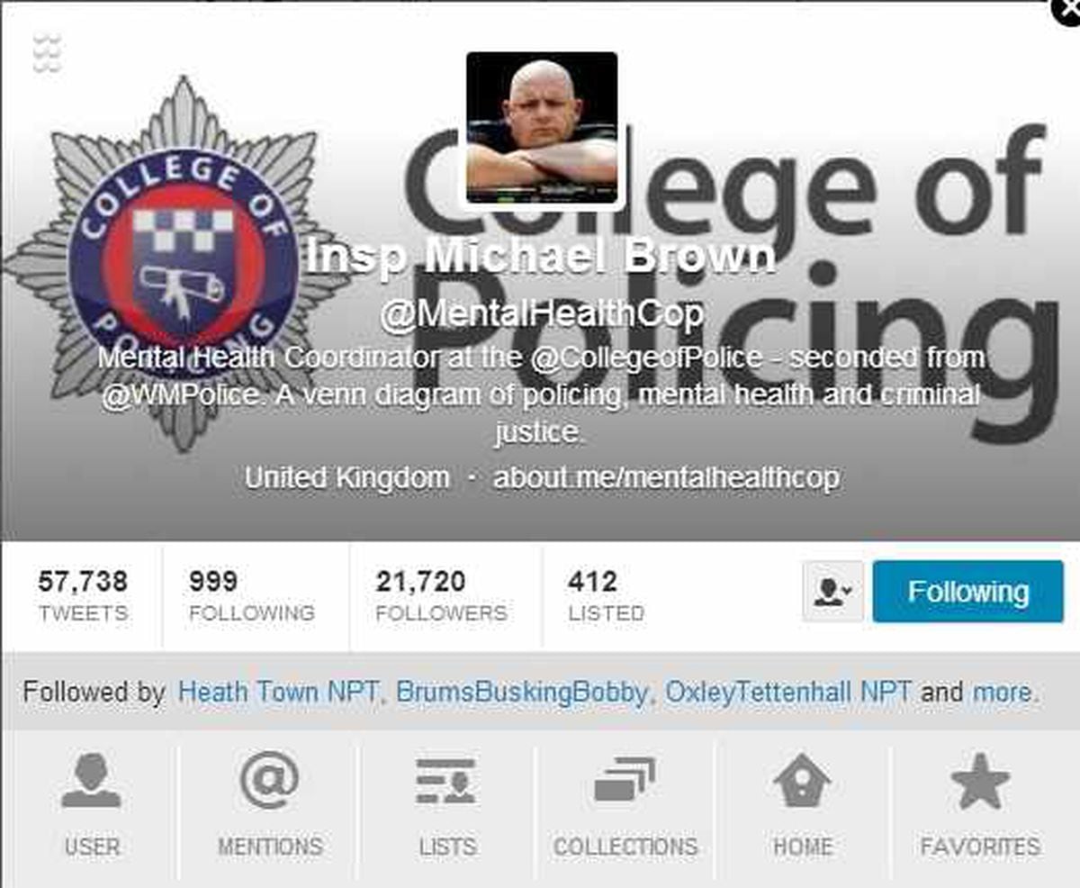 The officer's Twitter account.