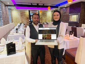 Mohammed Ali (left) and Demi Lockett, of Tamarind, in Cannock, are delighted with their new website provided by Ourlocal.uk