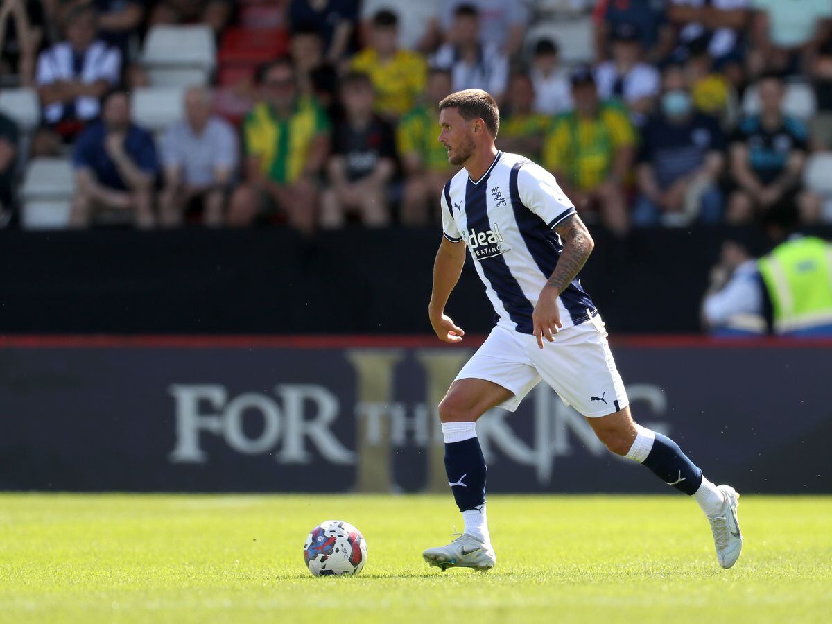 John Swift of West Bromwich Albion at The Lamex Stadium on July 9, 2022 in Stevenage, England. (Photo by Adam Fradgley/West Bromwich Albion FC via Getty Images).