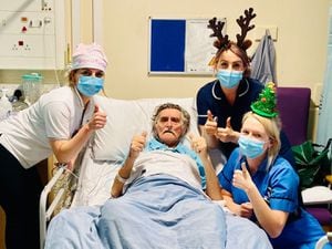 Vic Sharrard has been able to spend Christmas at home after going into hospital in August