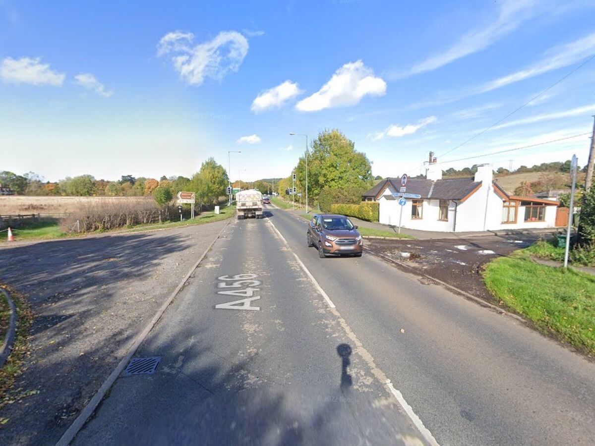 Three people were left needing hospital treatment after the collision on the Stourport Road near Bewdley. Photo: Google Street Map