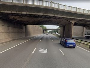The incident happened on the M5 near to the A458. Photo: Google Street Map