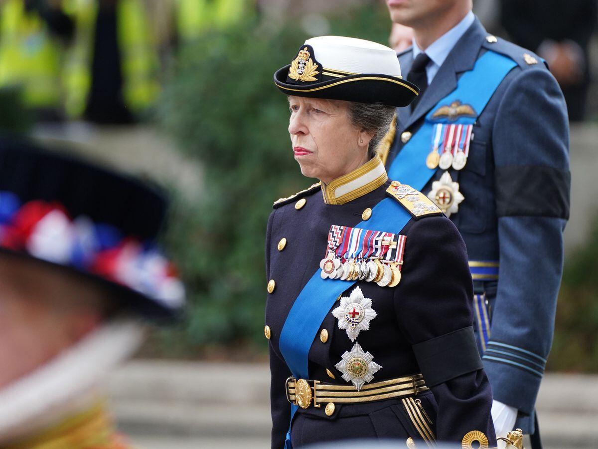 The Princess Royal arrives at the State Funeral of Queen Elizabeth II