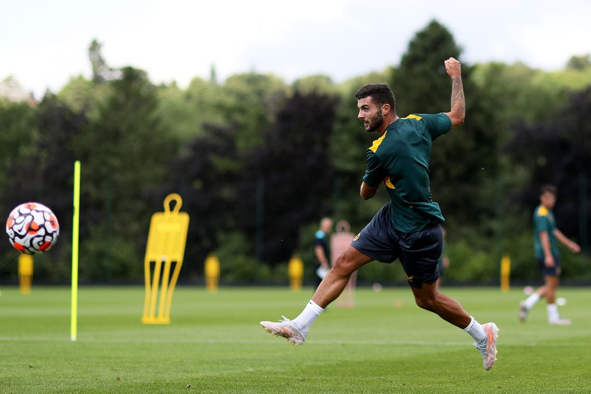 Patrick Cutrone in training at Compton (Wolves/Getty Images)