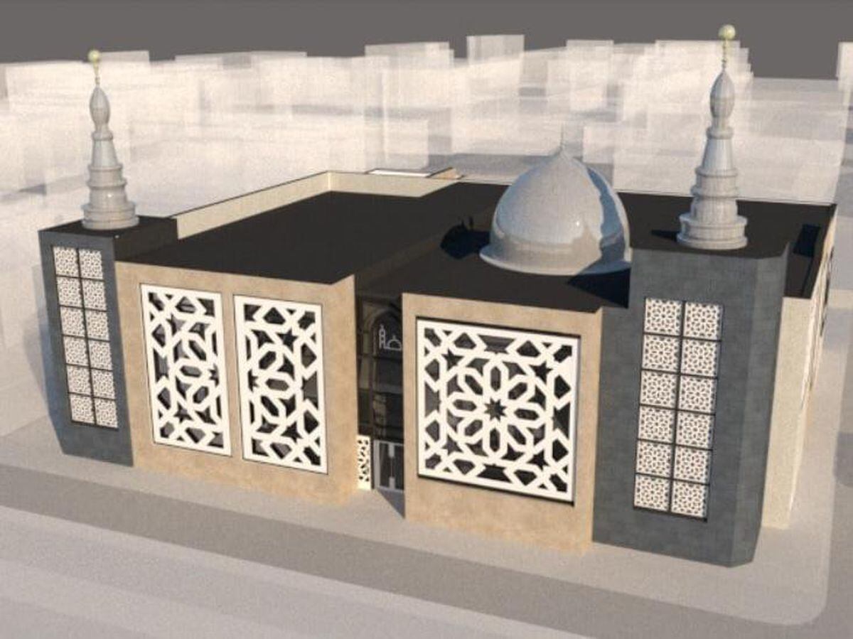 An artist's impression of proposed new Masjid Al Madina building in Mount Street, Walsall. Image: Catalyst Design Ltd.