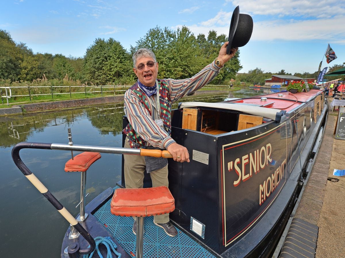 The return of the Brownhills Canal Festival which was last held in 2019. Oswald Cutayar aboard 'Senior moment'