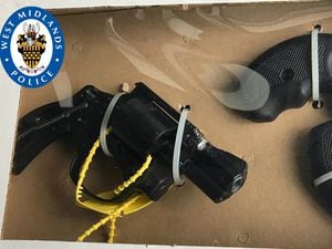 The gun recovered by officers