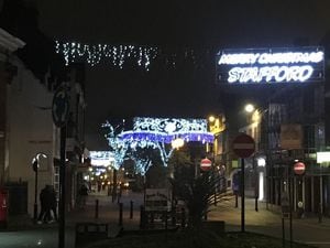 Stafford town centre Christmas lights