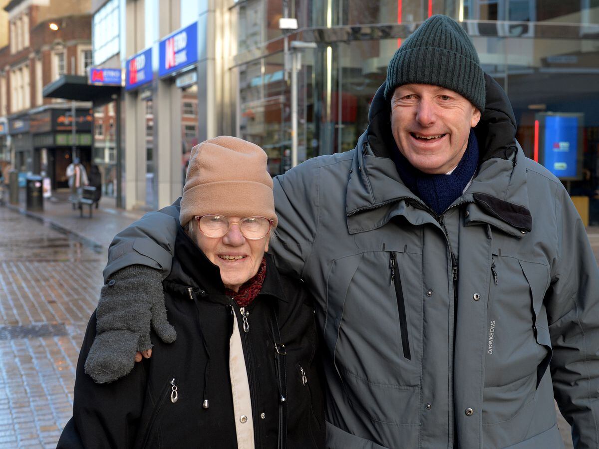 Margaret Morris, 78, and her son Carl, 57, from Wolverhampton