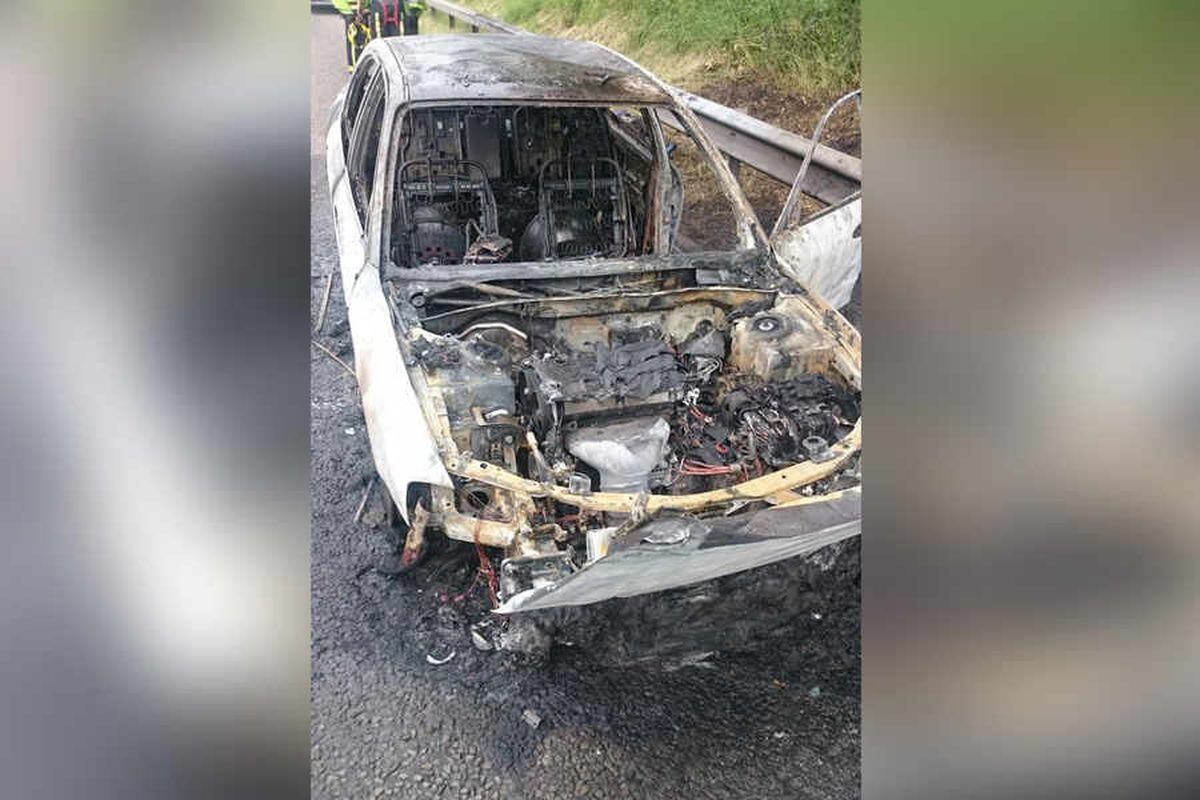 IN PICTURES: Severe vehicle fire closes M5 southbound