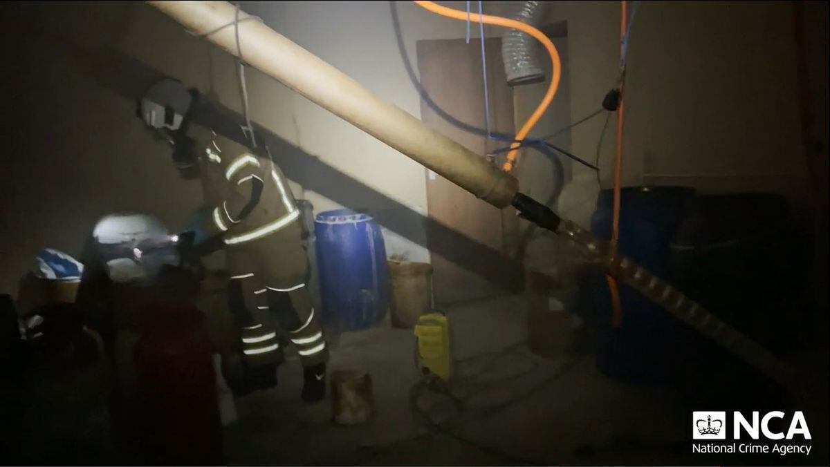 Inside one of the largest drugs laboratories ever found in the UK. Photo: National Crime Agency.