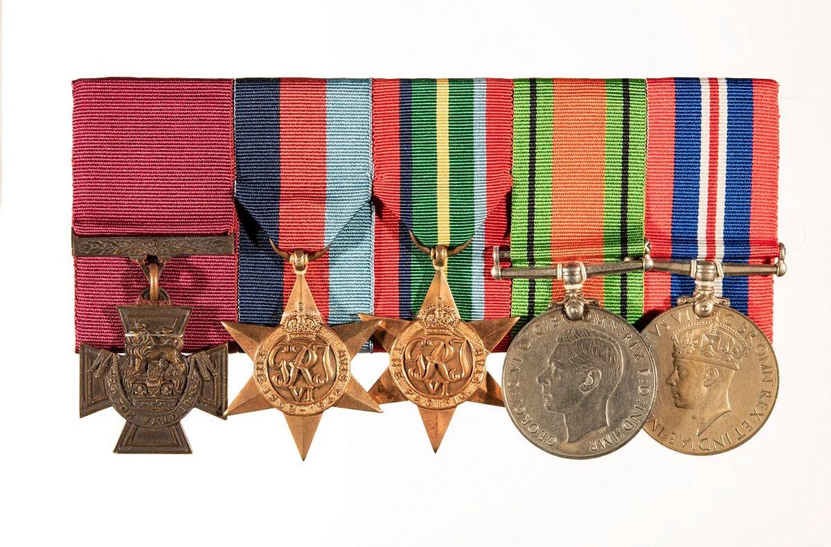 Scarfs medals including his Victoria Cross