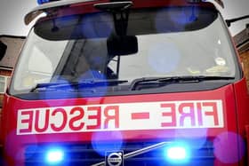 Fire service investigate after caravan in Morecambe goes up in flames.