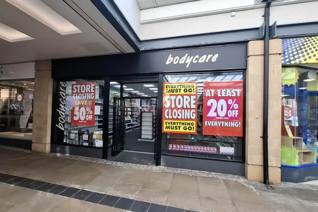 A Bodycare store closing down in 2025