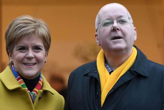 Peter Murrell, alongside wife and former first minister Nicola Sturgeon. Picture: Andy Buchanan/AFP via Getty Images