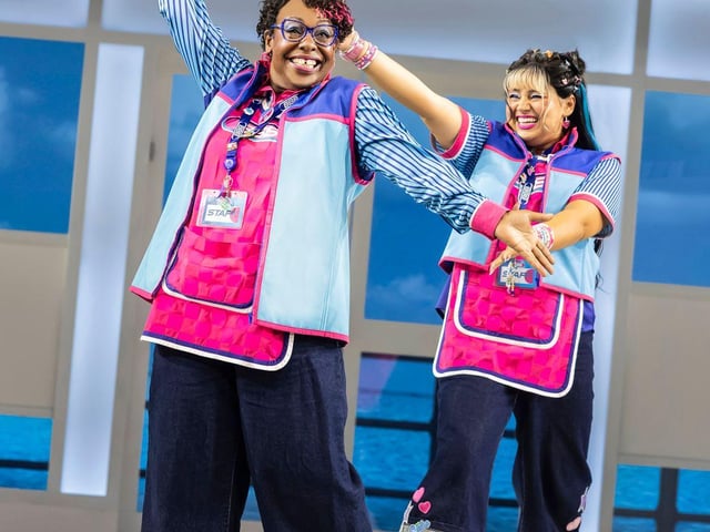 Jacqui Dubois as Vel and Rosie Singha as Neeta.