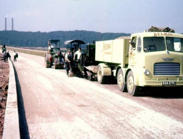 Foundation work on the new Preston bypass around1957. 