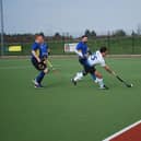 One-on-One a Stafford forward threatens the Stourport's goal