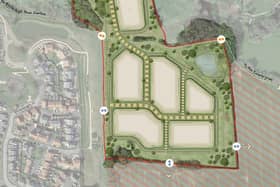 The illustrative masterplan for Bellway’s proposals for the land south of Stone Road, Eccleshall
