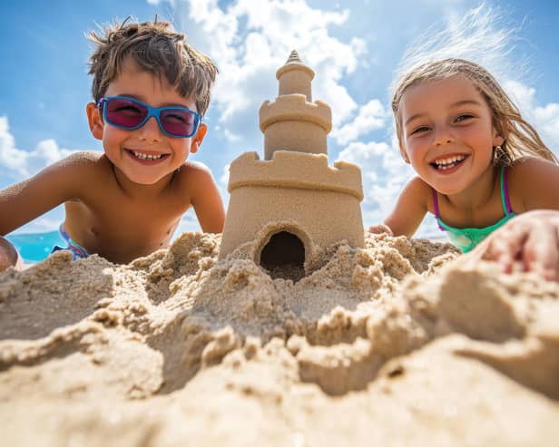 Children at the beach